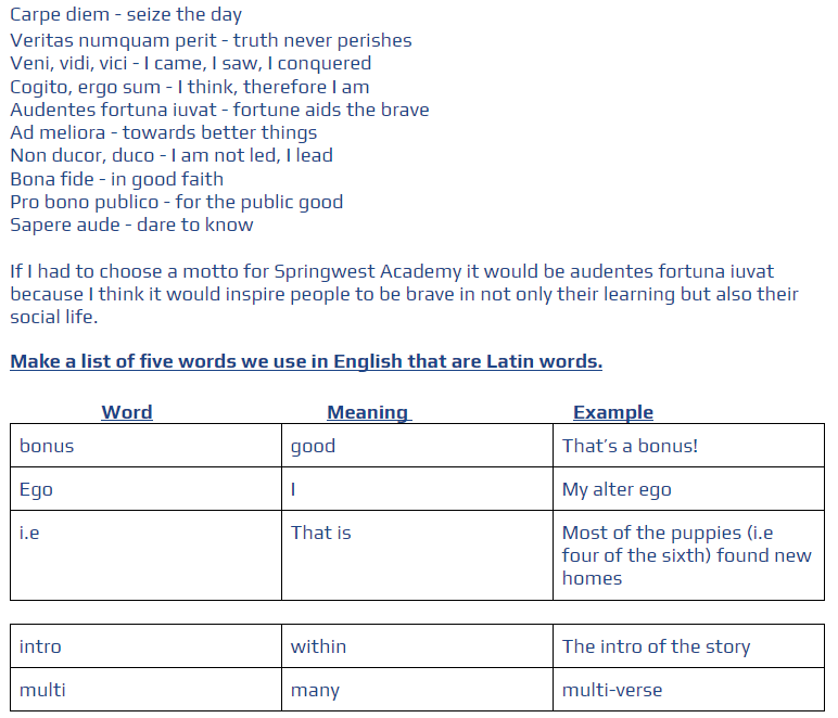 TeachTibbs's tweet photo. @SpringwestA @SWAspire Well done to everyone who has taken part in #SpringwestScholars this week! We've loved your Latin translations, recreative writing of Greek Myths, reflections on playing Chess with @SA_ChessClub & your poetry recitals! Look out for Week 4 from Monday! https://t.co/vTDM3J04on