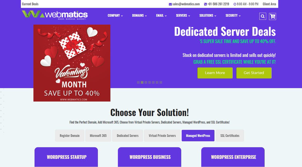 Webmaticssol's tweet image. Hey All, 
 Get ready to bang your business in online. It&apos;s the last weekend of valentine&apos;s offer. This the correct time to register for Domain, Hosting, and everything with WebMatics and get 40% off! For more deals register webmatics.com
#VPSDiscounts #BuyDomain