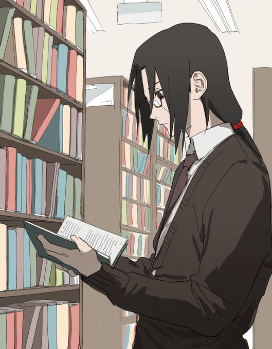「男の子 図書館」のTwitter画像/イラスト(人気順)