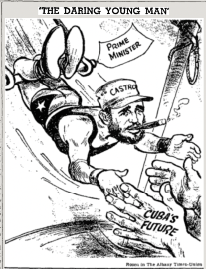 yesterdayintrav's tweet photo. Some choice political cartoons from the NYTimes during Castro's New York visit for the U.N. General Assembly in 1960. Check out the episode: https://t.co/U3XlyiWbrl https://t.co/vLDegzbOP7