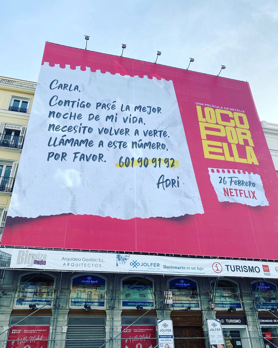 moviementarios's tweet photo. Si podéis ayudarle, no dudéis en poneros @NetflixES hoy y ver #LocoporElla https://t.co/7O6RUpyEyy