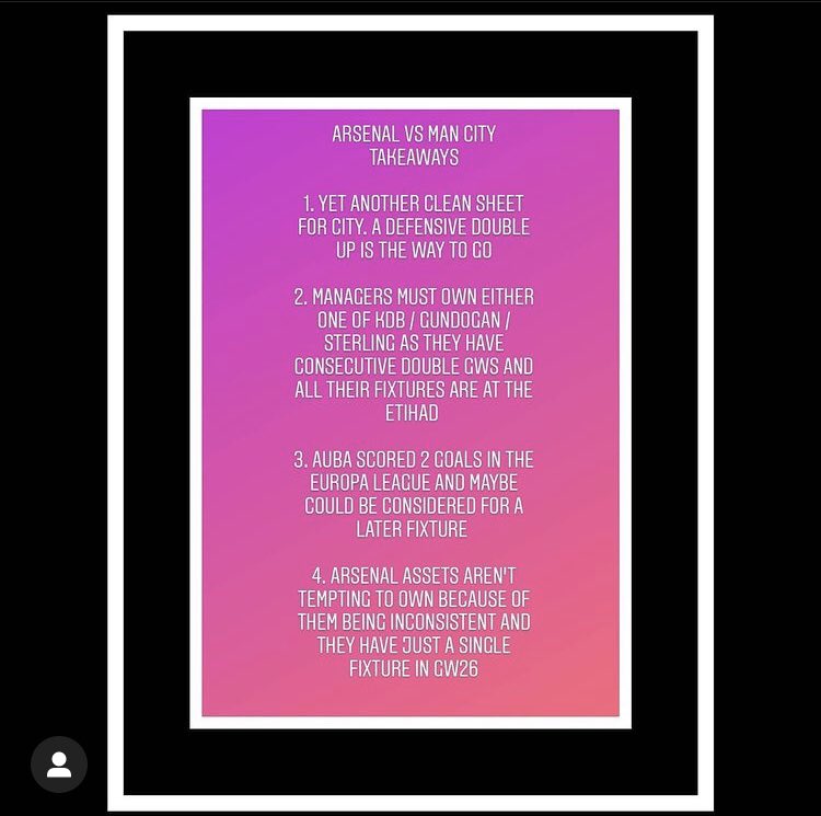 TGoalDifference's tweet image. Takeaways from GW 25- Part 1