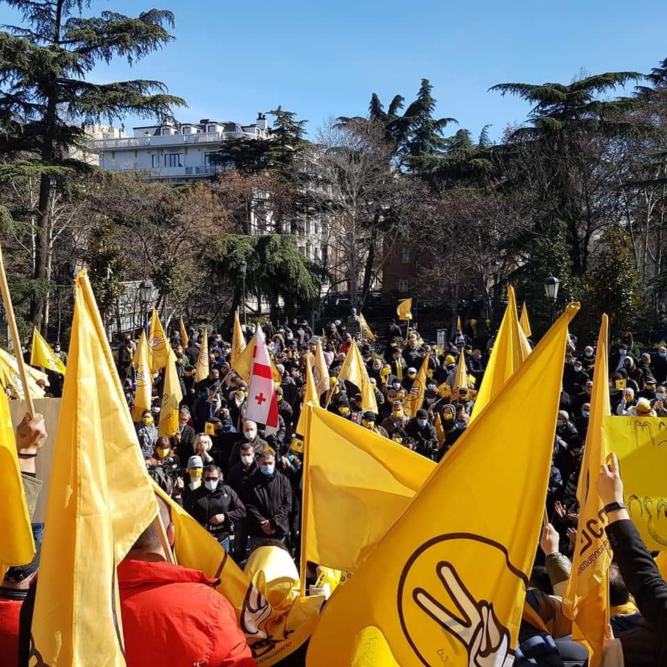 Lelo's march calling for early elections, release of political prisoners and an end of politically motivated justice! The Georgian people deserve to choose their own destiny freely!