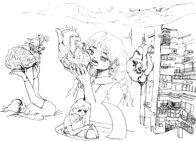 マンガをかきながら、息抜きに絵をかく
自分の性癖は、自分の手で供給しないといけない 
