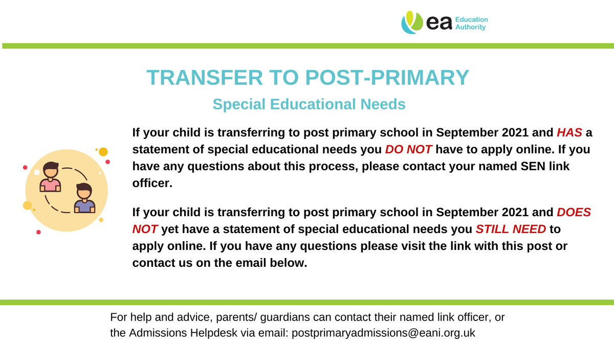 Transfer to post-primary school is a significant milestone in a child’s life and deciding on where to seek a school place will be one of the most important decisions that you make. We look forward to working with children, young people and families as they embark on this journey