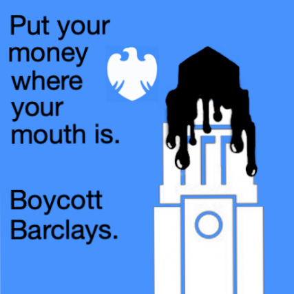 Hey there <a href="/UniversityLeeds/">University of Leeds</a>, it's time to cut ties with Barclays Bank! #divestbarclays #peopleandplanetleeds #peopleandplanet #universityofleeds #UoL #fossilfree #gogreenweek2021 #ggwdayofaction 
@UoL_Sus
 
@SEBuitendijk
 
<a href="/peopleandplanet/">People & Planet</a>
 
@UniLeedsStaff
 
<a href="/SEELeeds/">Earth and Environment at Leeds</a>
 
<a href="/EnvLeeds/">Faculty of Environment - University of Leeds</a>