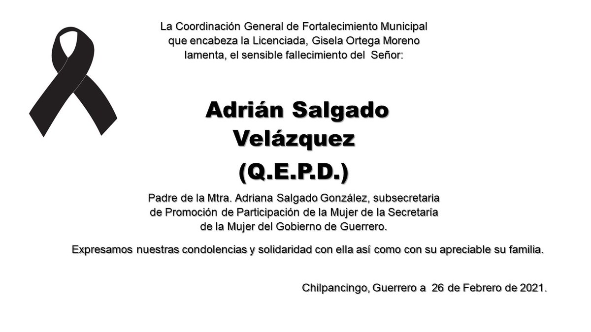 FORTAMUN_GRO's tweet photo. Nos solidarizamos con la compañera @AdrianaPSalgado subsecretaria en @SemujerGro https://t.co/yTFjinNHNi
