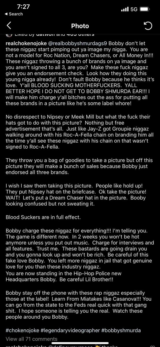 Choke No Joke tells the music industry, to stop trying to take advantage of Bobby Shmurda.