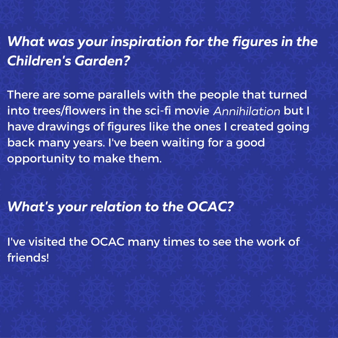 OxComArtsCenter's tweet photo. For today’s Featured Artist Friday, we’re talking to Todd Pashak! He created the whimsical sculptures for the Children’s Garden as part of our Enchanted Winter. ❄️ Swipe left to learn more about Todd, then check out his work at https://t.co/i2g1mIm27N https://t.co/O3QZXhnLs3