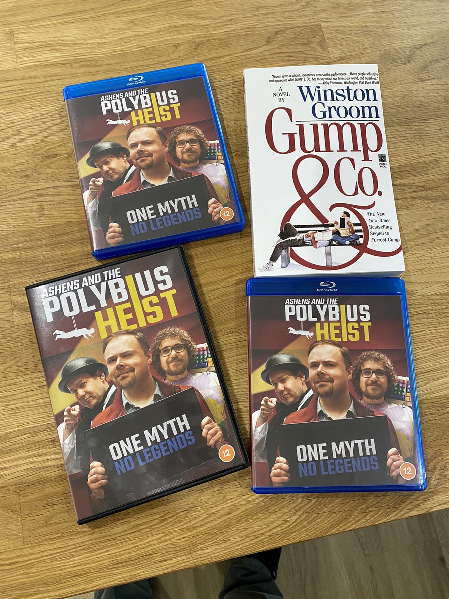 MrBarryLewis's tweet photo. Amazing thanks to the follower that sent me Forrest Gump 2 book in English! Also @PolybiusHeist DVD’s arrived! I don’t have a blu-ray player, so 2 people that retweet this can have a copy of it. I’ll pick on Sunday &amp; reply to this tweet with the winners which Boston will pick 🐾 https://t.co/o6LLn6FhCk