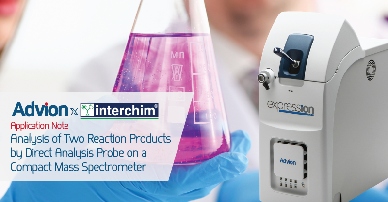 AdvionInterchim's tweet photo. Monitor your reactions in real-time, even complex mixtures, with the Advion Atmospheric Solids Analysis Probe (ASAP). Read our app note to see rapid determination of reactions even when there are two reaction products. Learn more.
#AdvionXInterchim #ReactionMonitoring