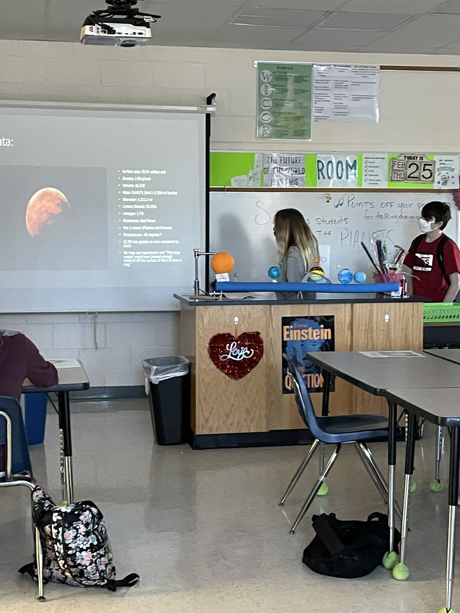 MsFoxGMS's tweet photo. Students presenting their planet projects in GMS. Sutterlin’s room @GMSBucs #PascoDoingScience https://t.co/qn12M5iaTv