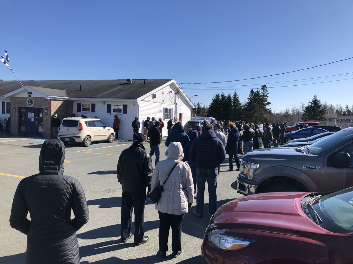 vidtkr's tweet photo. Lined up in cow bay for pop up covid testing site https://t.co/jMesLNkY5u