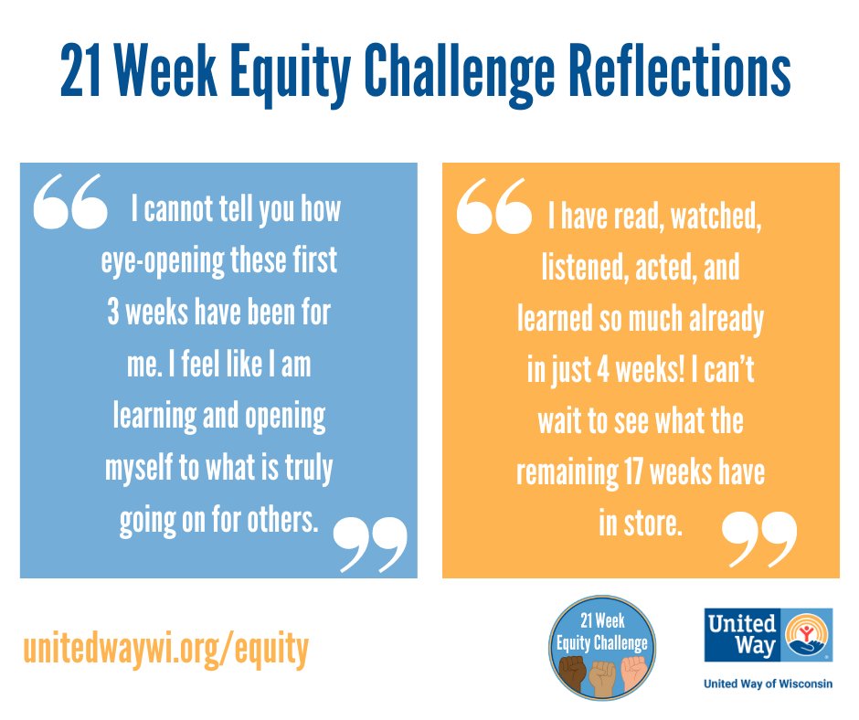 This week in the 21 Week #EquityChallenge we took some time to reflect. Here are a couple reflections on the challenge so far: