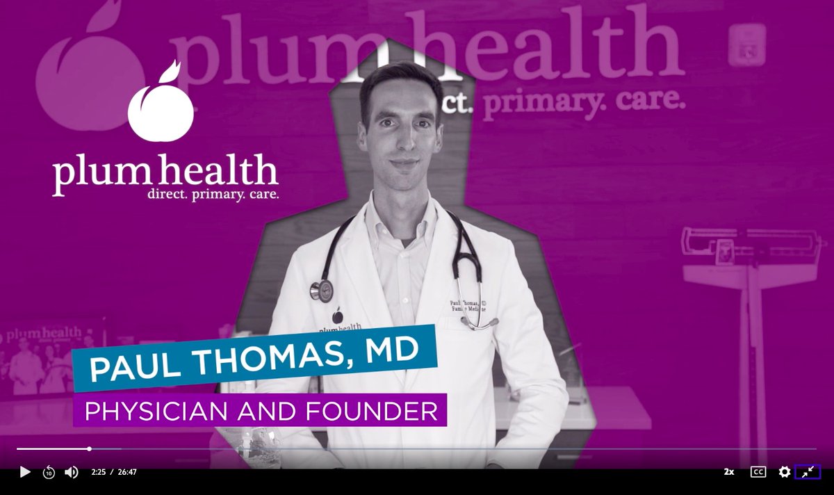 Paul Thomas, MD (@plumhealthdpc) on Twitter photo Did you miss our episode of <a href="/startup_usa/">START UP TV SHOW</a>?
No problem! it's on our website for-ev-ver for you to watch and enjoy!
Big thanks to our doctors and our patients who took the time to tell the story of Plum Health!
plumhealthdpc.com/blog/2021/2/26…
#DirectPrimaryCare #FamilyMedicine Did you miss our episode of <a href="/startup_usa/">START UP TV SHOW</a>?
No problem! it's on our website for-ev-ver for you to watch and enjoy!
Big thanks to our doctors and our patients who took the time to tell the story of Plum Health!
plumhealthdpc.com/blog/2021/2/26…
#DirectPrimaryCare #FamilyMedicine