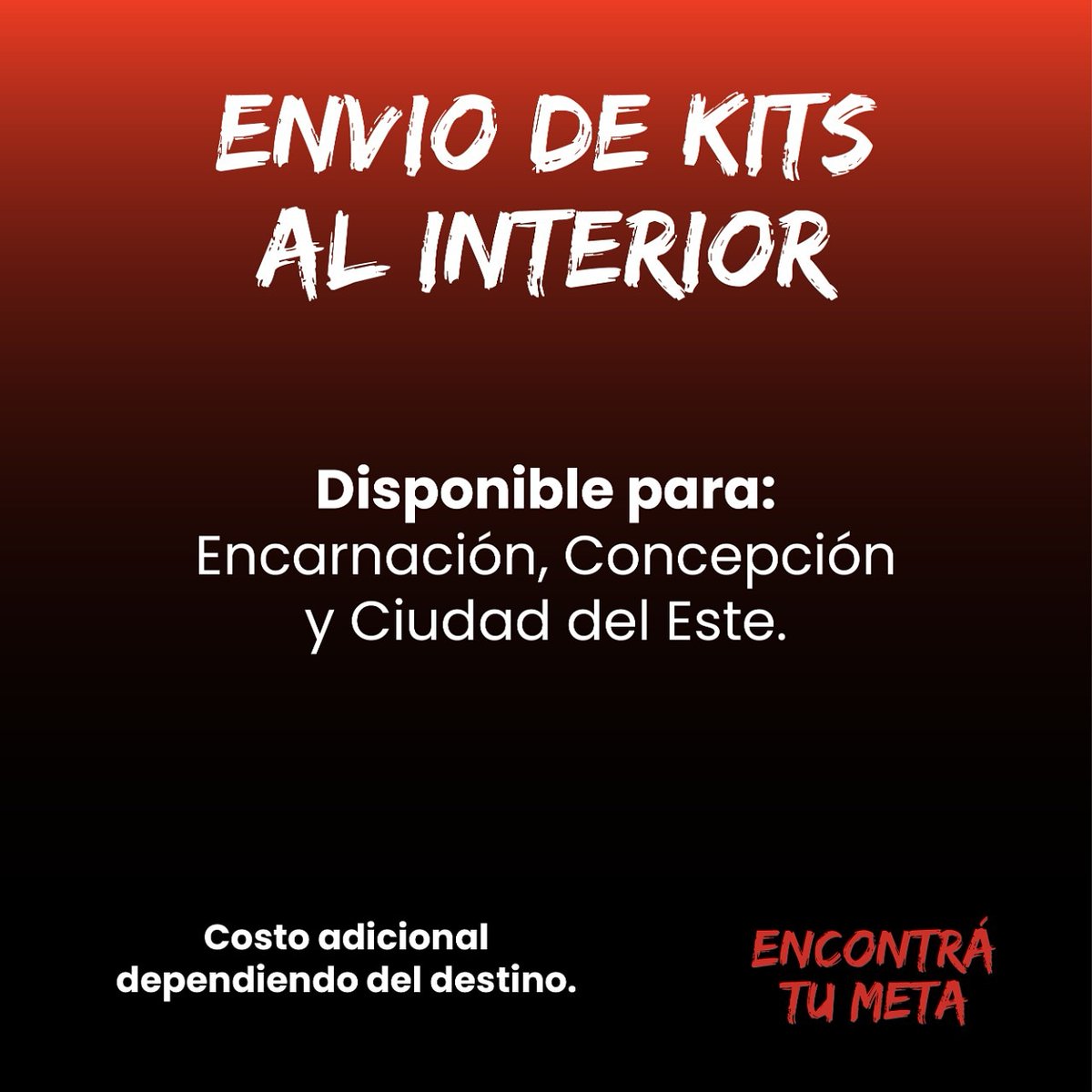 Recordamos que está disponible el servicio de envío de Kits hasta Concepción, Encarnación o CDE.

Una opción para los que quieran correr virtual desde allá y recibir su kit 😉
