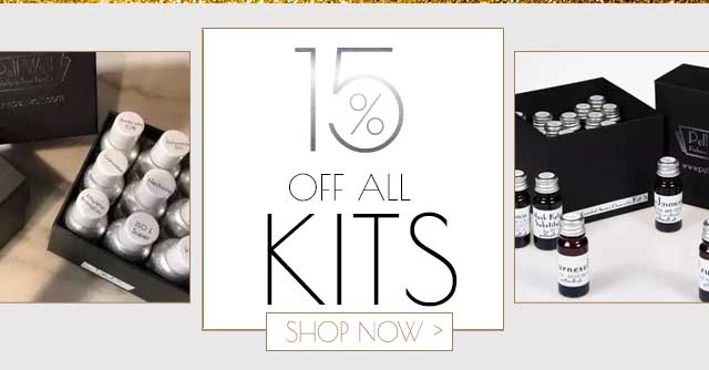 Use INSTAKITS at checkout for 15% off all of our kits! Offer ends 28/02/2021 at 23:59 - ow.ly/FxkA50DIC13!

#perfume #perfumemaking #perfumekits #perfumemakingkits #scent #ingredientsforperfumery #perfumery #perfumeryingredients #aromachemicals #pellwall
