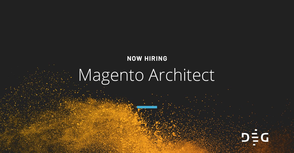 Are you a <a href="/magento/">Magento</a> Lead Developer or Architect with experience overseeing the implementation, enhancement, and support of commerce projects?

Join our growing (remote) team today at e.degdigital.com/l/18892/2021-0…. #DEGlife
