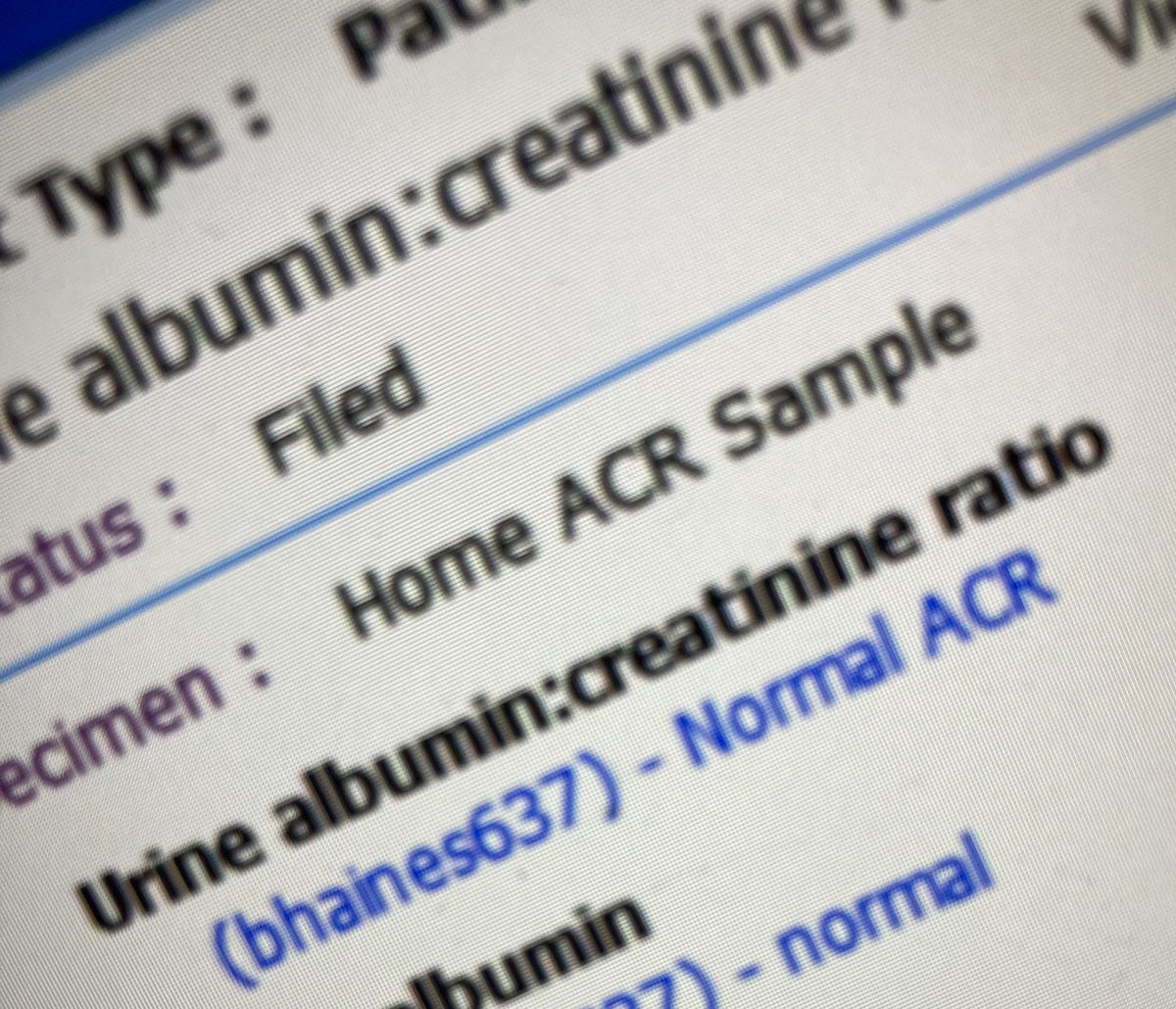 padsbigsis's tweet image. Just seen first results in EMIS from @Healthyio1 home urine ACR testing pilot - one person had not managed to hand a sample in since diagnosis of T2 diabetes but now we have a result! Fantastic! #Diabetes #RemoteTesting #PersonCentred