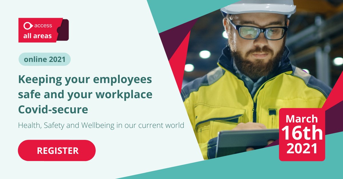 Join #HealthAndSafety expert Chris Chappell at #AccessAllAreas2021 where he will talk through the challenges presented by #RemoteWorking, developing COVID-19 secure environments & how to ensure health, safety & #wellbeing in today’s workforce. Register: https://t.co/LZykvIsK7N https://t.co/zodZSyC1qa
