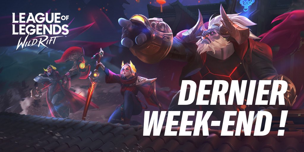 Don't miss the reward.  This is the last weekend of the Lunar Beast event.

#WildRift #LeagueOfLegends