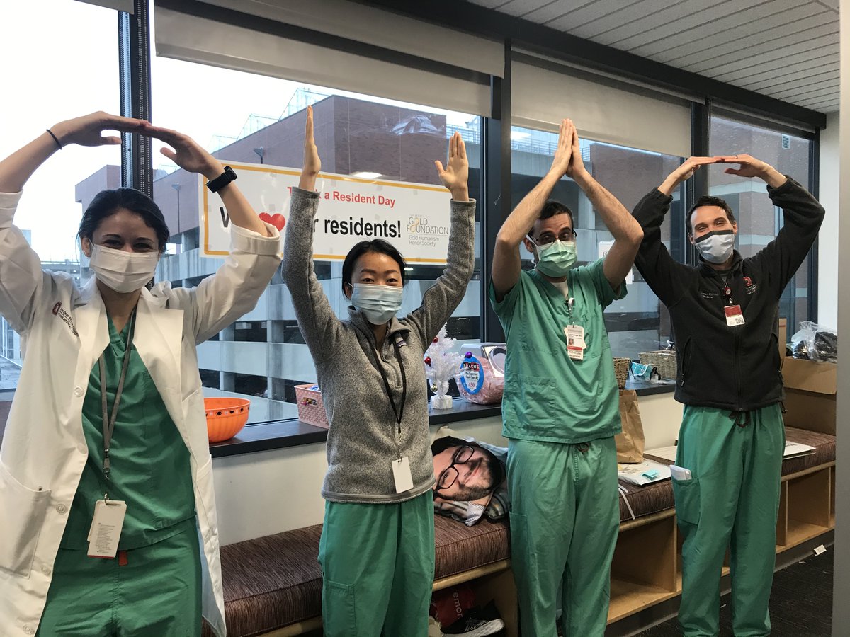 Happy #ThankAResidentDay! We are so grateful for ALL our residents-- Categorical, Primary Care, <a href="/OSUMedPedsRes/">Ohio State Med-Peds Residency</a>, EM-IM as well as our prelims in <a href="/OSU_ANESRes/">Ohio State Anesthesiology Residency Program</a>, <a href="/OhioStateNeuro/">OSU Department of Neurology and Residency Program</a>, PMR, and <a href="/OhioStateEye/">Ohio State University Ophthalmology</a> who contribute to our program in so many ways