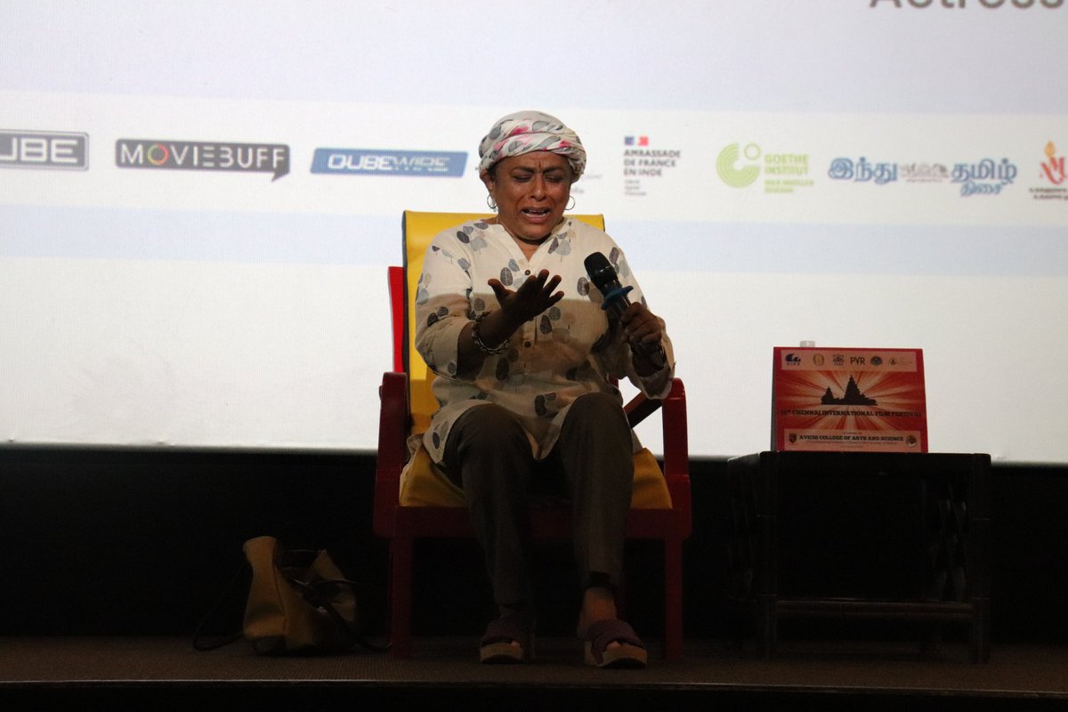 AvichiViscom's tweet photo. #DAY6 | Session 2 |
#masterclass #inconversation #actresskalairani
Finale Session Had Ms.Kalarani a Renowned Personality from Cinema &amp; koothupattarai talked about the importance of Acting. @ChennaiIFF @_PVRCinemas @SPICinemas @avmks #AvichiCollege #actress #filmfestival #CIFF2021 https://t.co/4mqKQ5kaOb
