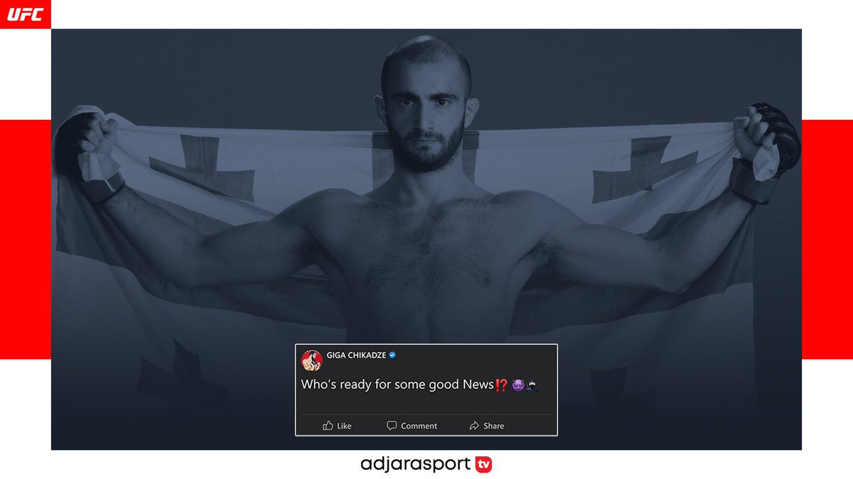 Are you guys ready to hear some good news from Giga Chikadze?! 🥷🏻
#UFC #MMA #GigaChikadze @giga_chikadze #Ninja #GeorgianNinja #GeorgianMMA #adjarasport #UFConAdjarasport https://t.co/L3qZ8qpmH2