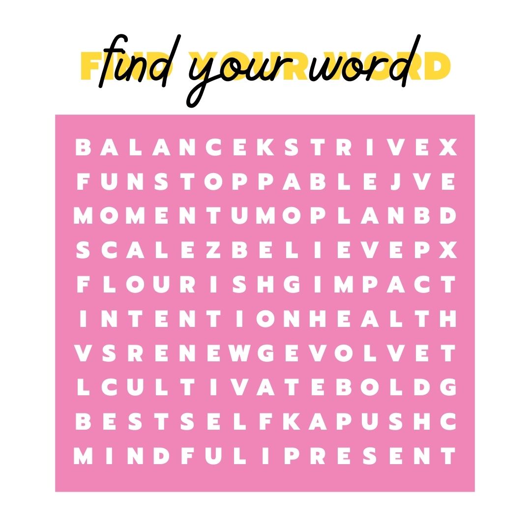 Loraima's tweet photo. Find your word and let us know in the comments how you can incorporate it into your week✨ https://t.co/hVnNV91j2a