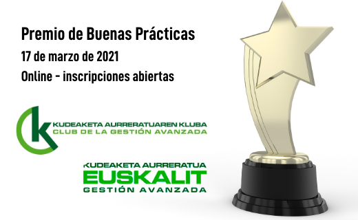 📆 Inscríbete a la edición online del Premio de Buenas Prácticas del #ClubGestiónAvanzada del 17 de marzo con:
⭐ <a href="/AB_Laboratorios/">A&B Laboratorios de Biotecnología 💚🌱</a>
⭐ <a href="/caritas_bizkaia/">Caritas Bizkaia</a> 
⭐ <a href="/artemankomunika/">arteman</a>
⭐ <a href="/osakidetzaEJGV/">Osakidetza</a> Donostialdea-Osakidetza
⭐ <a href="/axular_lizeoa/">Axular Lizeoa</a> 
⭐ <a href="/ImatekAT/">Imatek Advanced Technologies</a>
➡ bit.ly/3kqUZPI