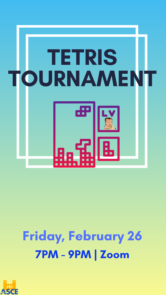 ASCE_BRUINS's tweet photo. TODAY:

Seismic Outreach Fourth School Visit | 10AM - 2PM | Zoom

Tetris Tournament | 7PM - 9PM | Zoom

https://t.co/iDjCffXPtH https://t.co/oPqVtvZkDs