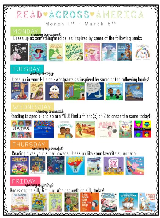 StampedeLibrary's tweet image. Read Across America Week is almost here!  Can&apos;t Wait!!!