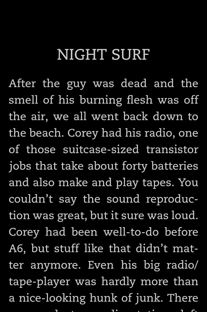 52. "Night Surf" by  @StephenKing from AMERICAN SUPERNATURAL TALES.