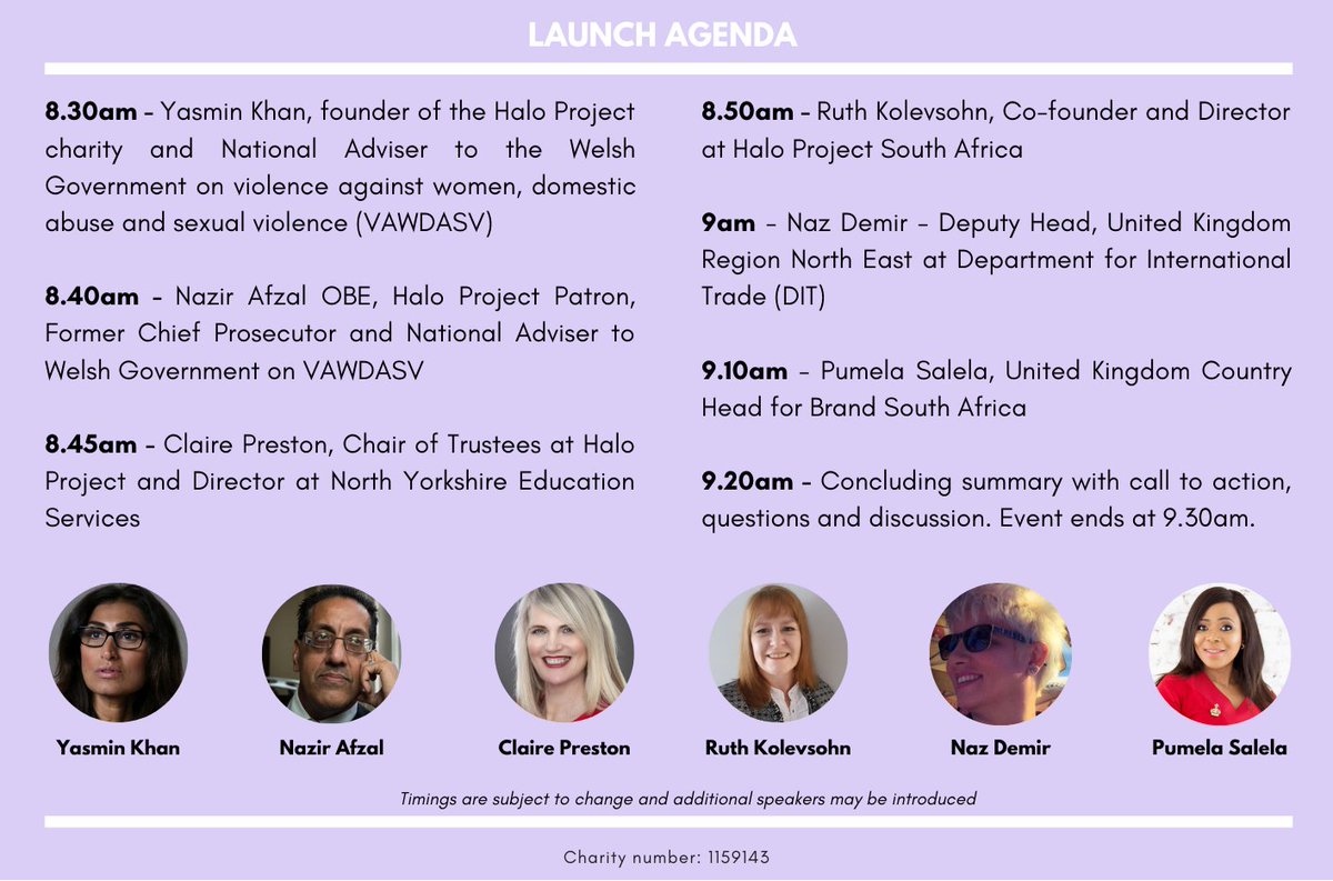 This #IWD2021, join us for the launch of our Global Charter which will #ChooseToChallenge sexual violence in education settings around the world 🌍

See full agenda and register at haloproject.org.uk/charter