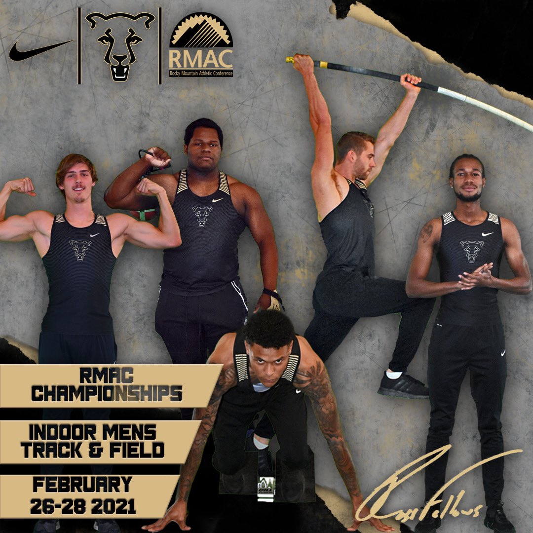 UCCSTRACK's tweet photo. 2021 @RMAC_SPORTS Indoor Track &amp; Field Championships:
📆 February 26-28
📍 Spearfish, SD
🕰 9:00 am - 8:00 pm
📺 https://t.co/YeTALpjFxe
📊 https://t.co/uD13IAk7Qa
#ClawsOut #GoMountainlions #Conference #RMACtf #TandF https://t.co/7lZEJgiiWh
