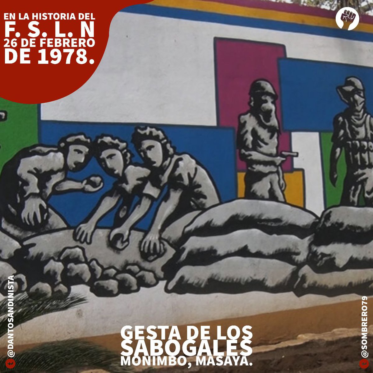 "América esta mirando
Tu coraje y tu hidalguía
Tu corazón de obsidiana
Aterró al a tiranía
Ni tanques ni batallones
Demolerán tu conciencia
Tu milenaria presencia
Mi querido #Monimbó."

#26deFebrero 
#VivirasMonimbo🇳🇮❤️🖤🇳🇮
#MasayaVictoriosa