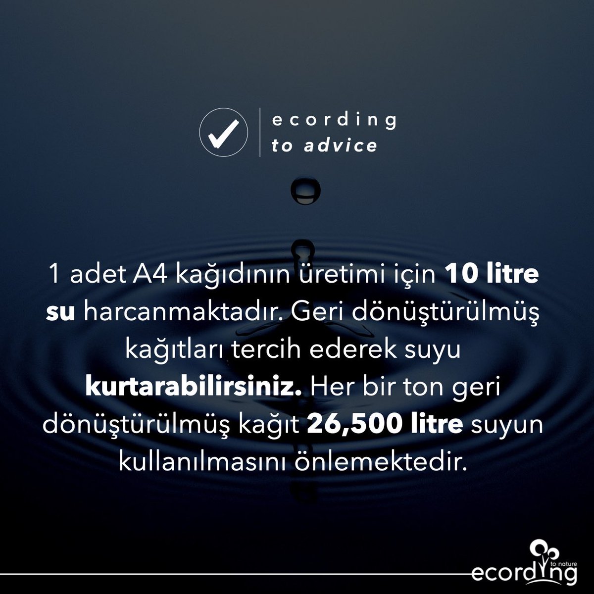 ecording2nature's tweet photo. Suyumuzu korumak için atacağımız minik adımlar geleceğimizi kurtarabilir. 🌿🚰💧
Sizler için derlediğimiz tavsiyeleri keşfetmek #ecordingtoadvice tag’ine göz atmayı unutmayın!
#iklimdeğişikliği #suyunasahipçık #ecording https://t.co/1R5ZCNmAL1