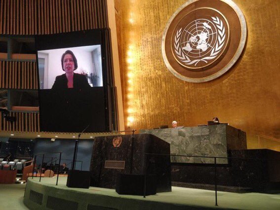 BWoodward_UN's tweet photo. I applaud my colleague Ambassador Kyaw Moe Tun today on his courageous and powerful statement to the @UN General Assembly today. 

We stand with the people of #Myanmar against the military coup. https://t.co/5H7KZfhuGE