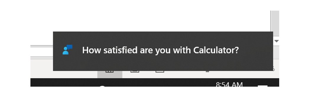 Somewhere up in Redmond is a Win10 Calculator PM doing customer research by pushing messages to me. The Windows user in me wants to laugh, the product manager in me wants to applaud. 
Works just fine btw, although I never really double-check with a reference calculator.