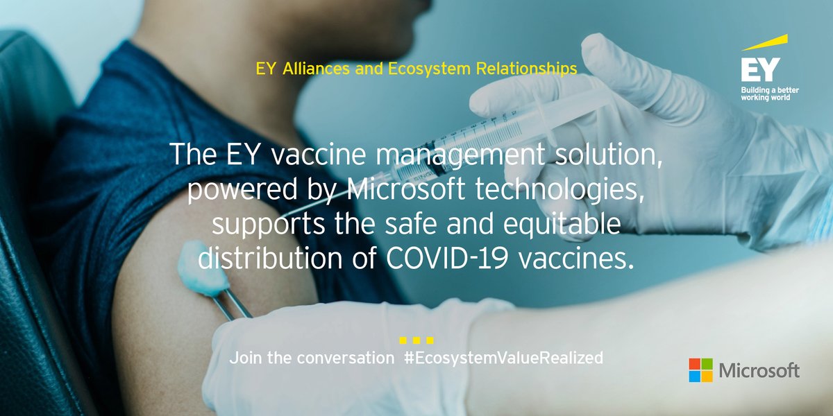 Our new vaccine management solution, powered by <a href="/Microsoft/">Microsoft</a> technologies, supports governments; commercial health care systems; and manufacturers in implementing and supporting the vaccine provisioning process. ow.ly/yCOh102AhBG 
 #EcosystemValueRealized
