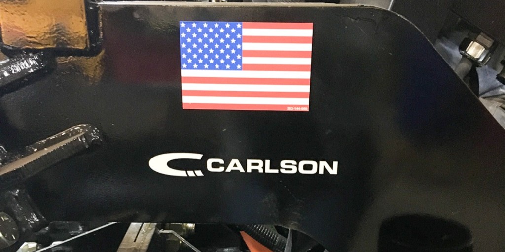 We’re proud to see the American flag on the side of this <a href="/CarlsonPaving/">Carlson, an Astec Brand</a> EZIV screed because #Carlson products are made in America!  Peterson and <a href="/Roadtec/">Roadtec, an Astec Brand</a> machines are proudly made in America too! #FamilyFriday #oneAstec #AmericanMade