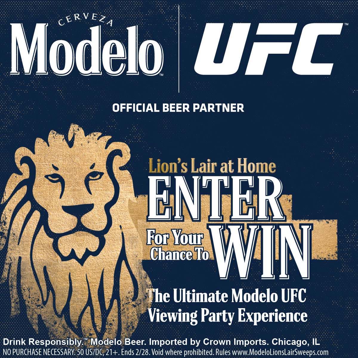 Enter the @ModeloUSA Lionās Lair at Home Sweepstakes for a chance to win the Ultimate Modelo UFC 259 Viewing Party Experience, including a virtual meet and greet with ME on fight night! #ad NO PURCHASE NECESSARY. 50 US/DC, 21+ RulesĀ https://t.co/IEidqDfqJB https://t.co/ElrHuhPBQW