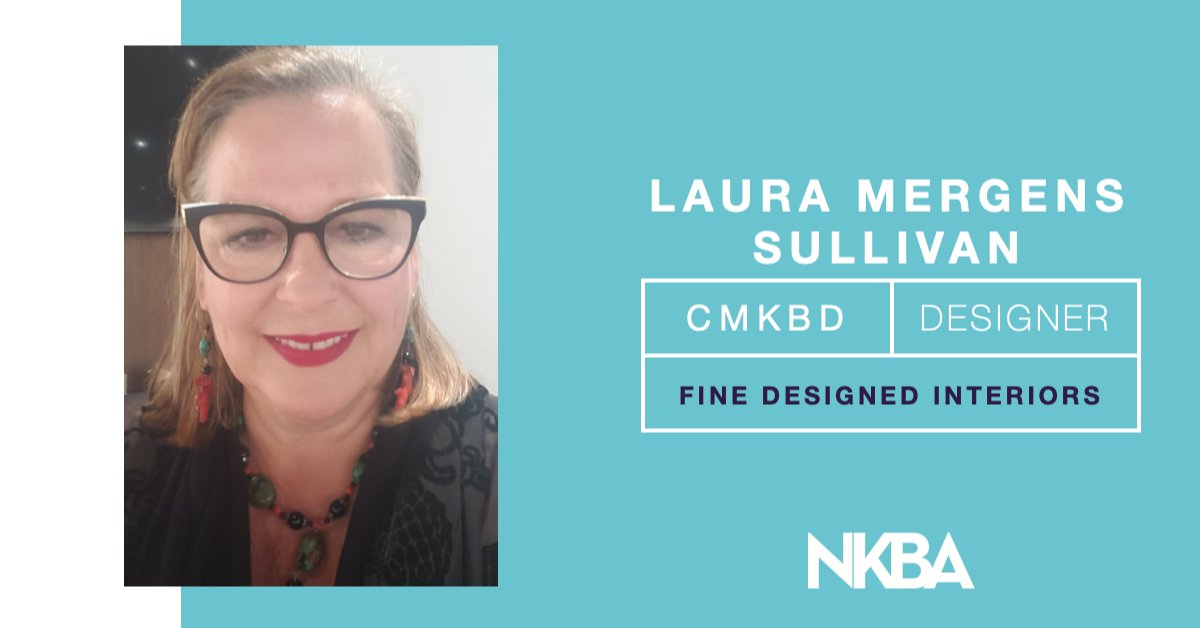 thenkba's tweet photo. Congratulations to Laura Mergens Sullivan on earning her CMKBD! She has 30+ years of experience and is the owner of Fine Designed Interiors. Find out more about certification at https://t.co/sDvRQ1dMww, and learn more about Laura here: https://t.co/0Eq9nm3u7g #NKBACertified https://t.co/gojzPW3NlJ