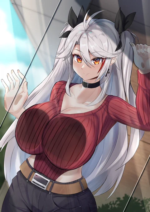 赤い私服のオイゲンちゃんはかわいい!
#アズレン  #AzurLane 