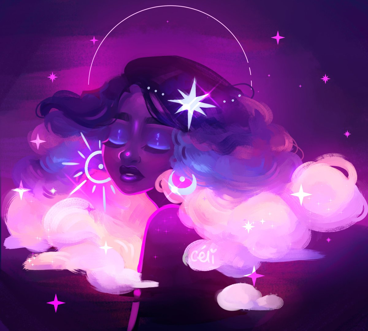 pianta_'s tweet image. hiya #drawingwhileblack ! 💖
im céli⭐a dutch + afro-caribbean freelance illustrator! im inspired by kind, soft magical things &amp;amp; i enjoy playing around with colors ✨

🌱 instagram.com/aepoyi/
💕 pianta.carrd.co
💌 piantapng@gmail.com