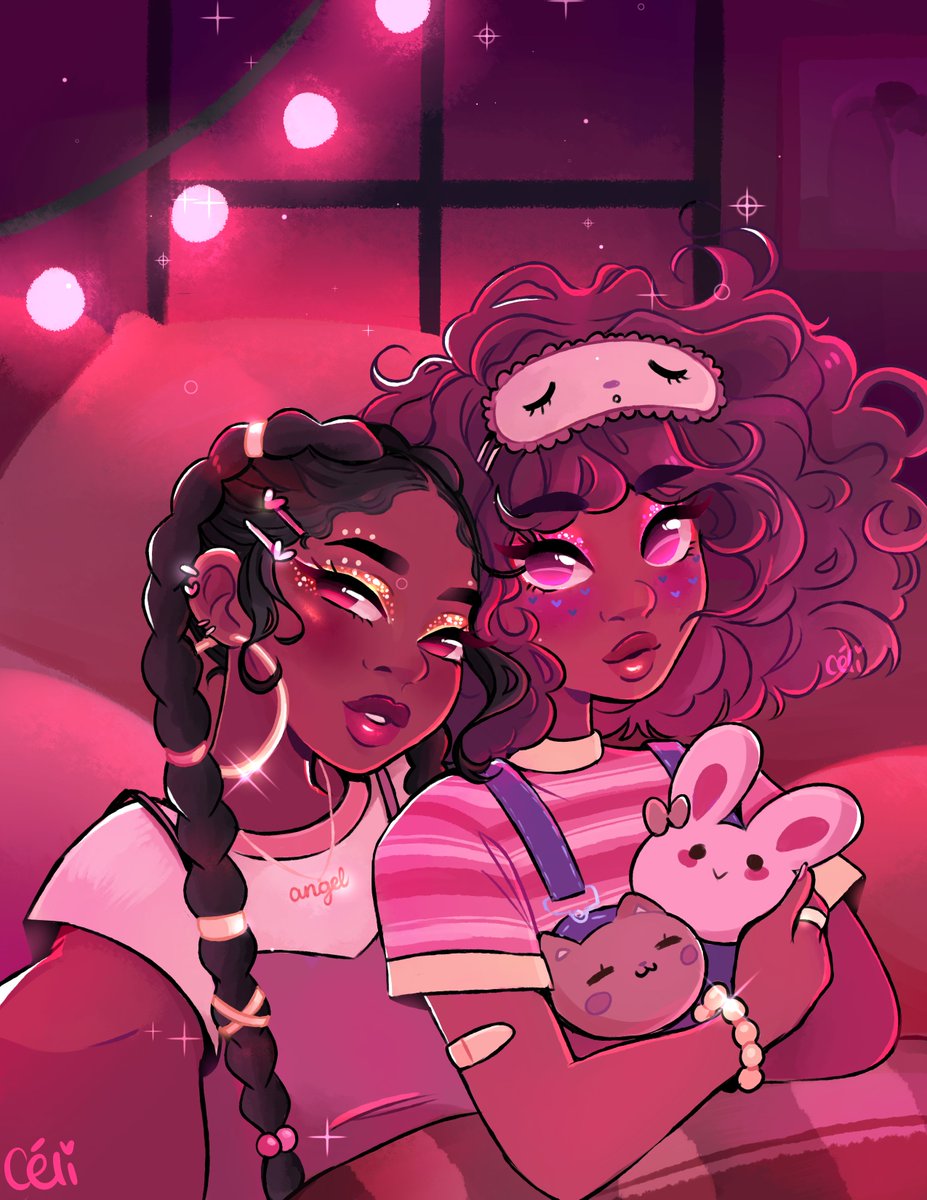 pianta_'s tweet image. hiya #drawingwhileblack ! 💖
im céli⭐a dutch + afro-caribbean freelance illustrator! im inspired by kind, soft magical things &amp;amp; i enjoy playing around with colors ✨

🌱 instagram.com/aepoyi/
💕 pianta.carrd.co
💌 piantapng@gmail.com