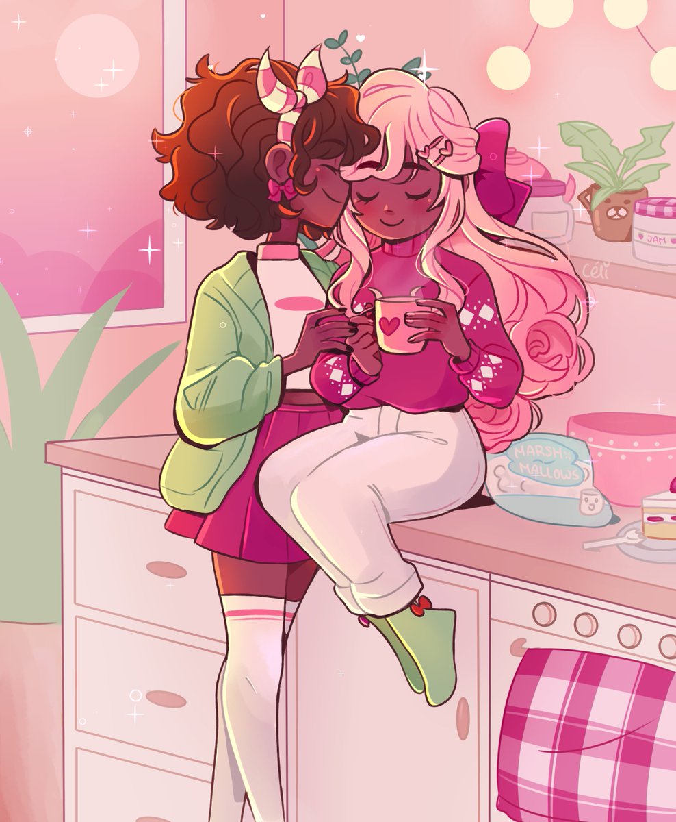 pianta_'s tweet image. hiya #drawingwhileblack ! 💖
im céli⭐a dutch + afro-caribbean freelance illustrator! im inspired by kind, soft magical things &amp;amp; i enjoy playing around with colors ✨

🌱 instagram.com/aepoyi/
💕 pianta.carrd.co
💌 piantapng@gmail.com