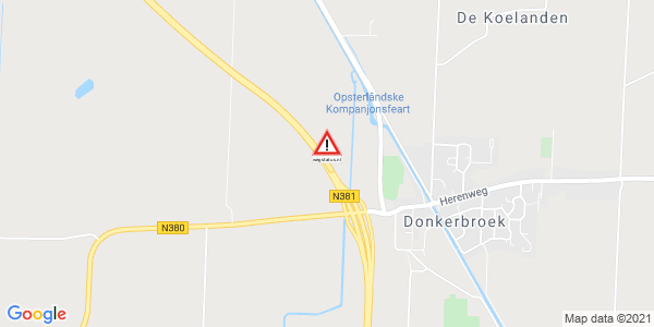 Melding ongeval Donkerbroek