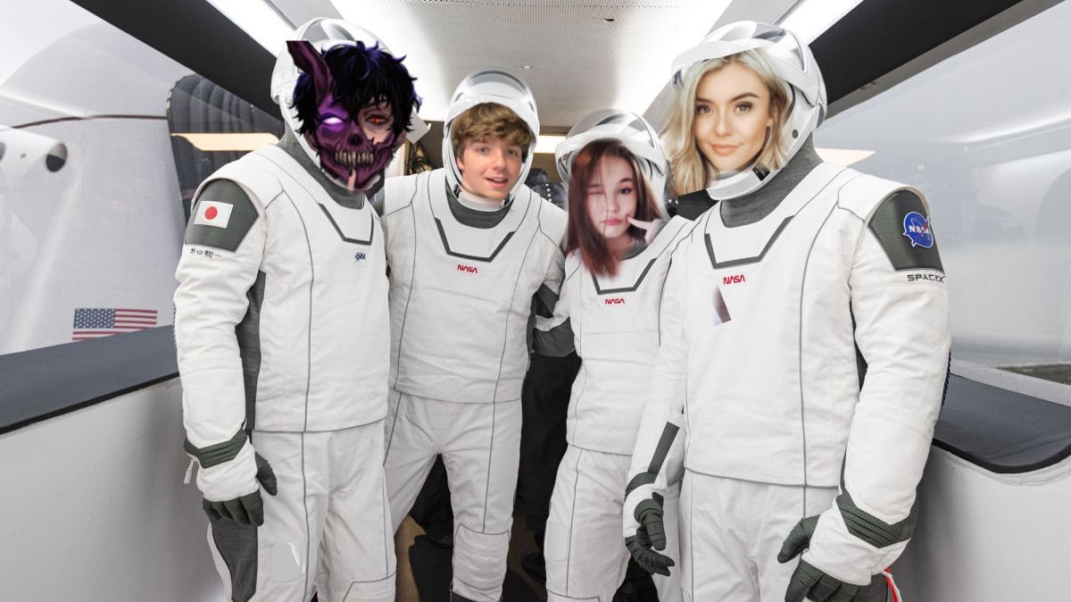 mimcups's tweet photo. ahh yes the salad gang is flying to the moon #tinatothemoon https://t.co/3LkZwXkC7E