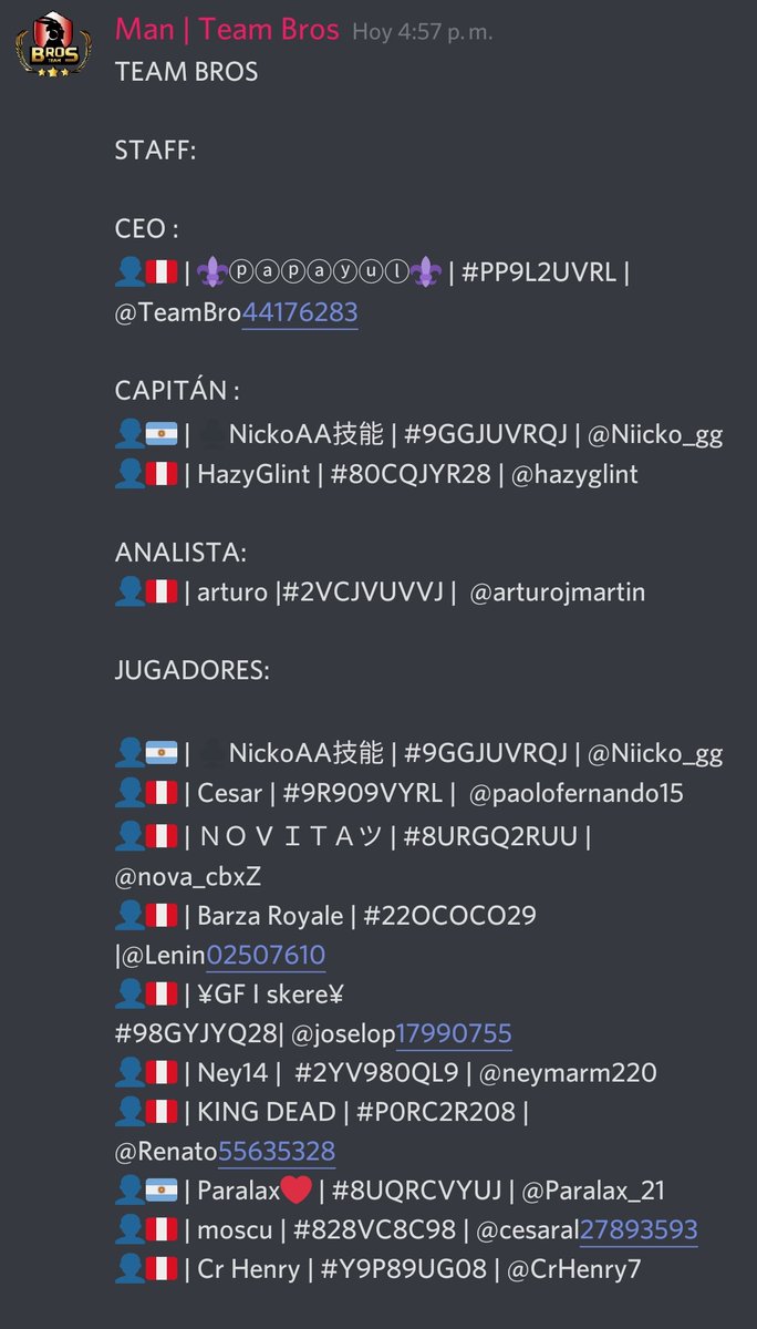 TeamBrosPE's tweet photo. Y nos vamos rumbo al competitivo 🥳 https://t.co/5cT8l5XDCf